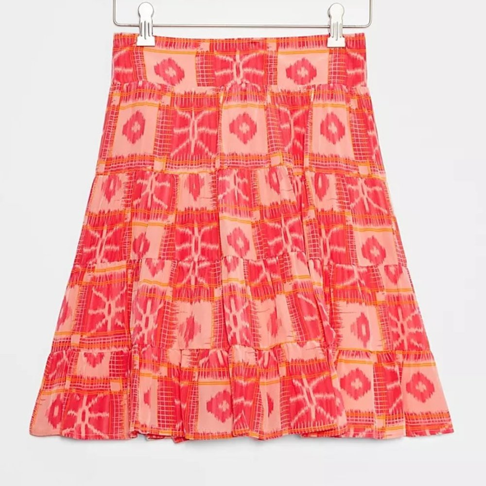 Anthropologie Danielle Duer Tiered Mini Skirt